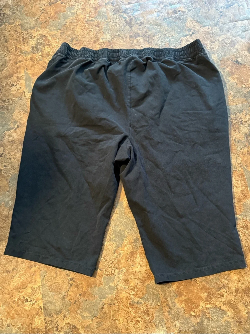 d & Co Women's 2X Black Athletic Performance Shorts with Elastic Waist